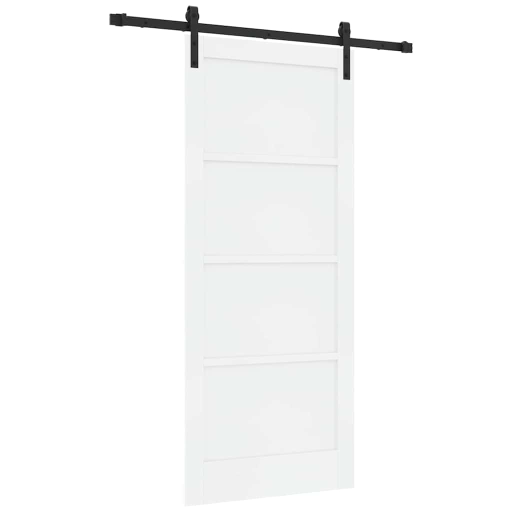 Porta scorrevole Bianco e nero 86 x 198.5 cm