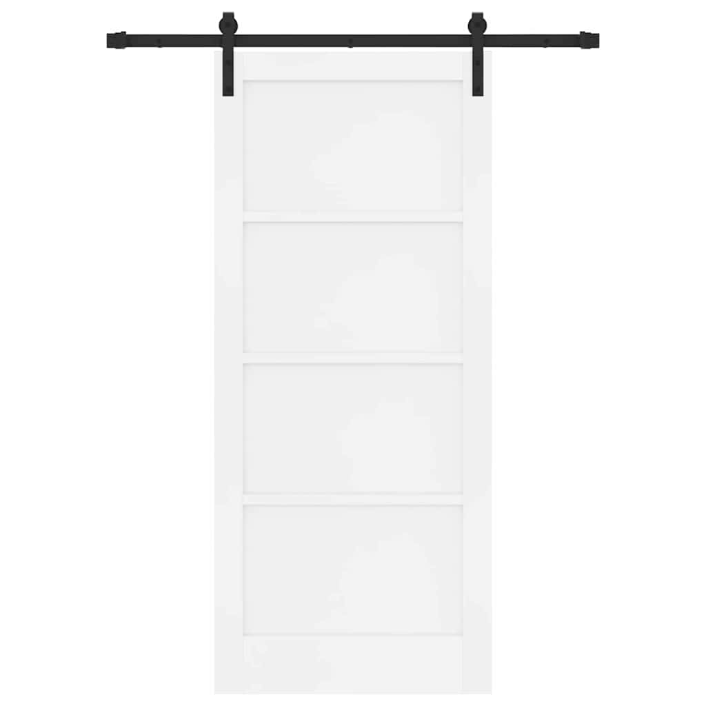 Porta scorrevole Bianco e nero 86 x 198.5 cm