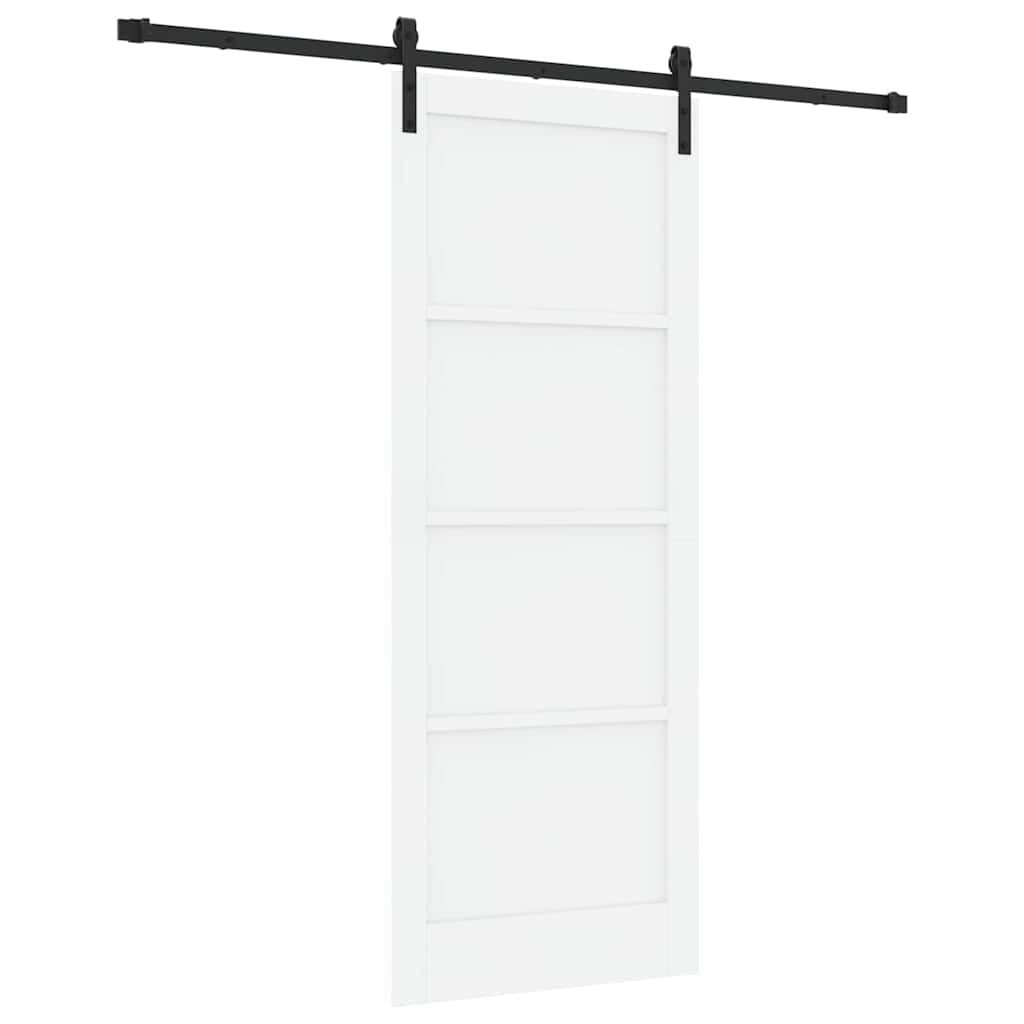 Porta scorrevole Bianco e nero 83 x 211 cm