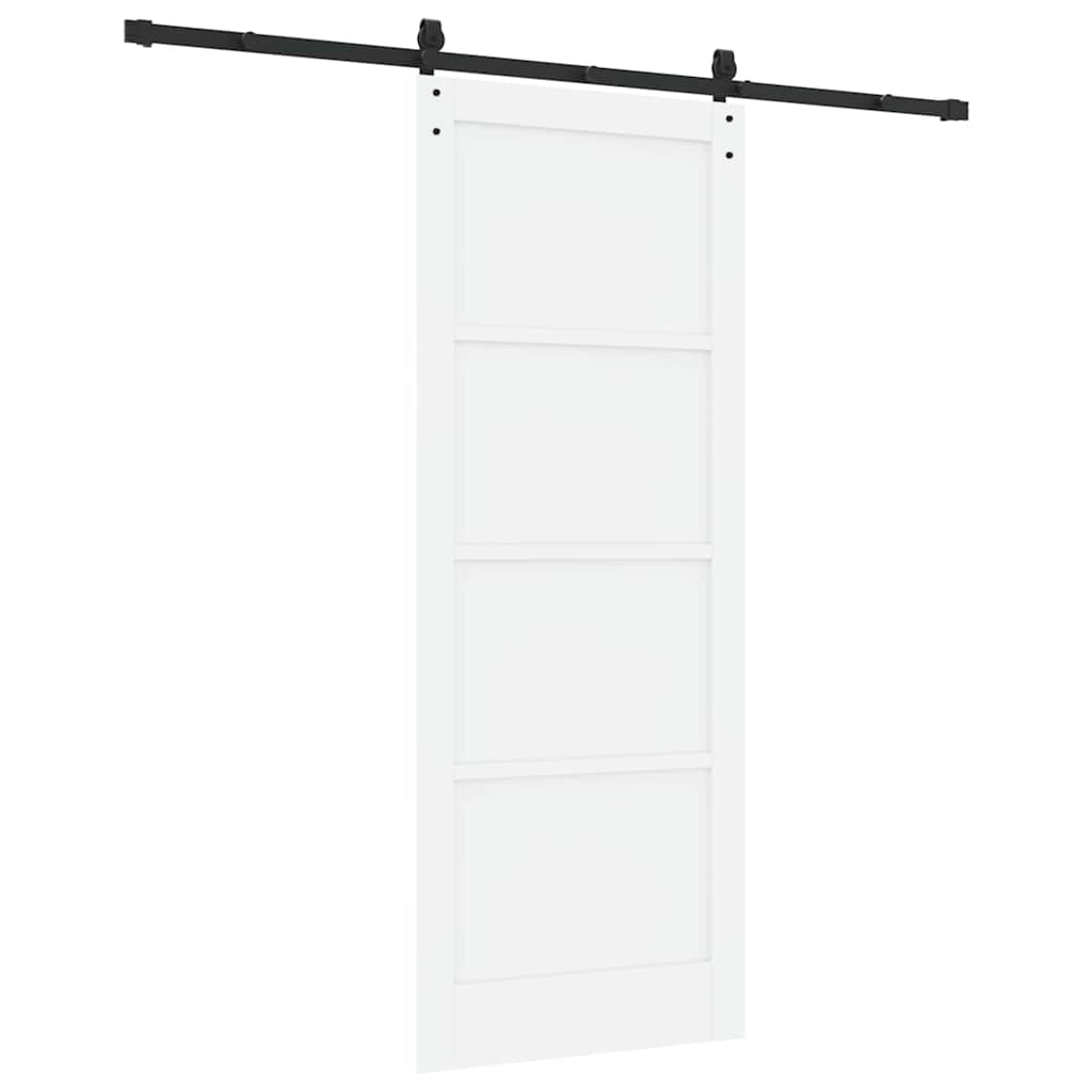 Porta scorrevole Bianco e nero 83 x 211 cm