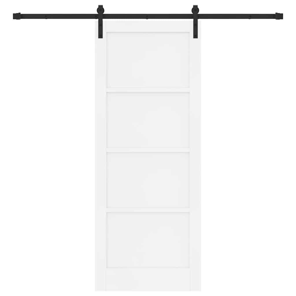 Porta scorrevole Bianco e nero 83 x 211 cm