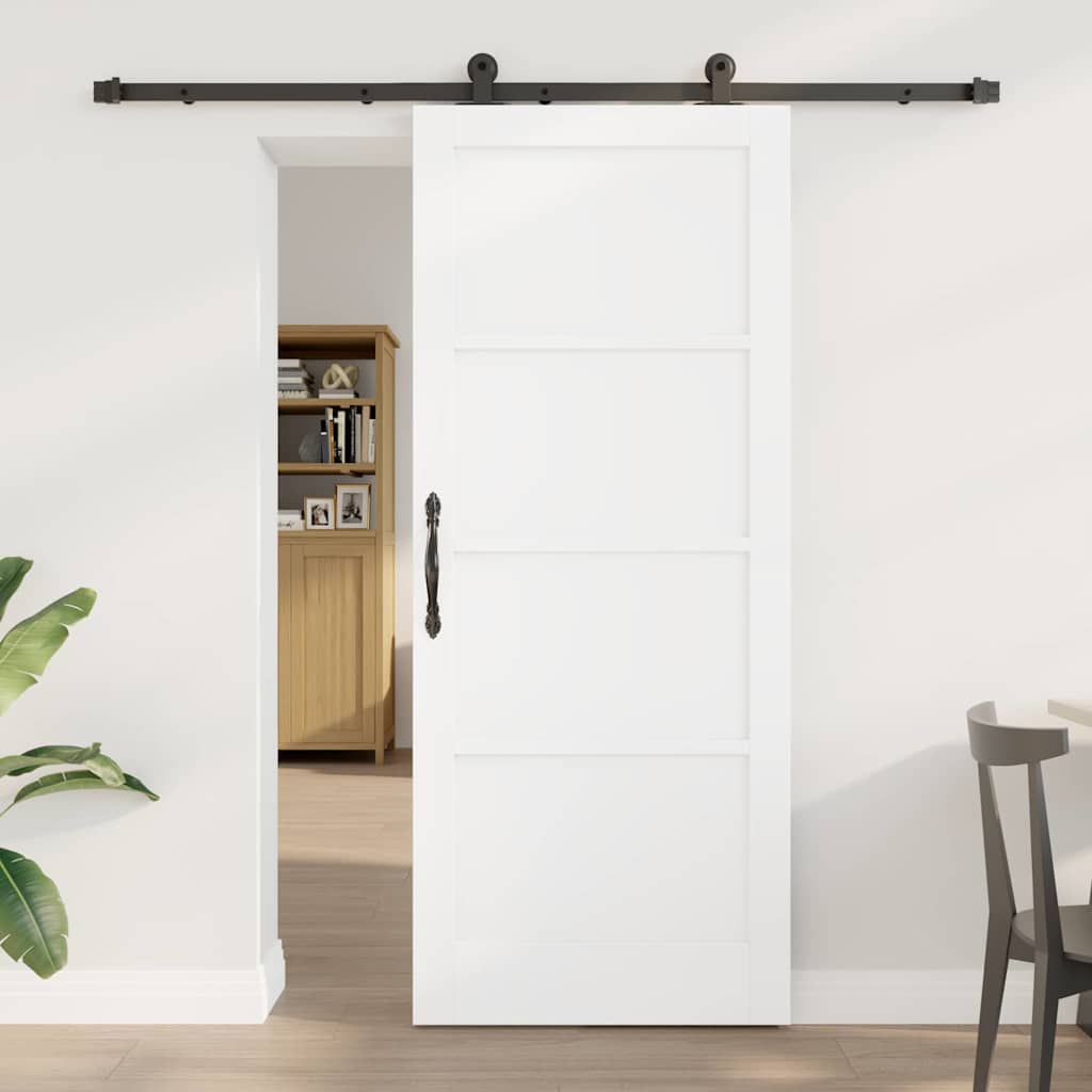 Set di Porte Scorrevoli Bianco e nero 83 x 202 cm