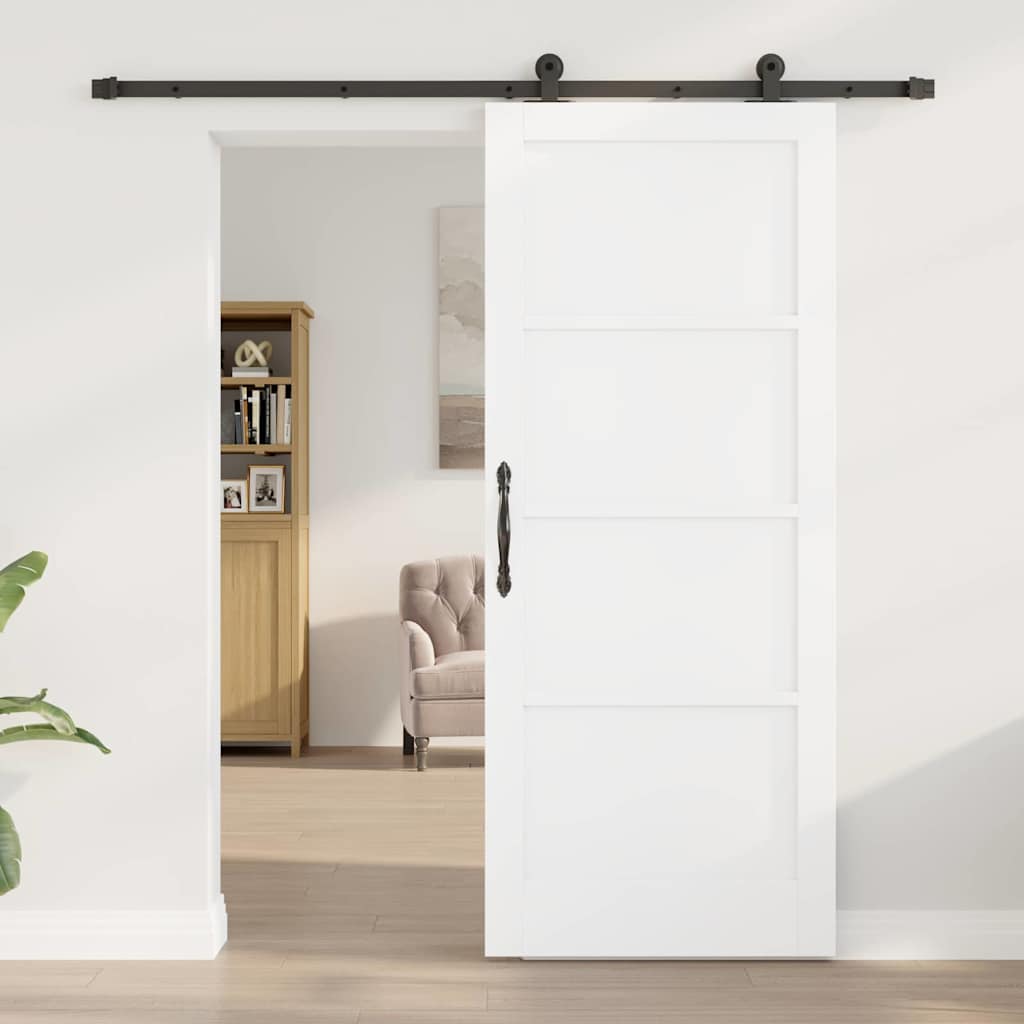 Set di Porte Scorrevoli Bianco e nero 83 x 202 cm