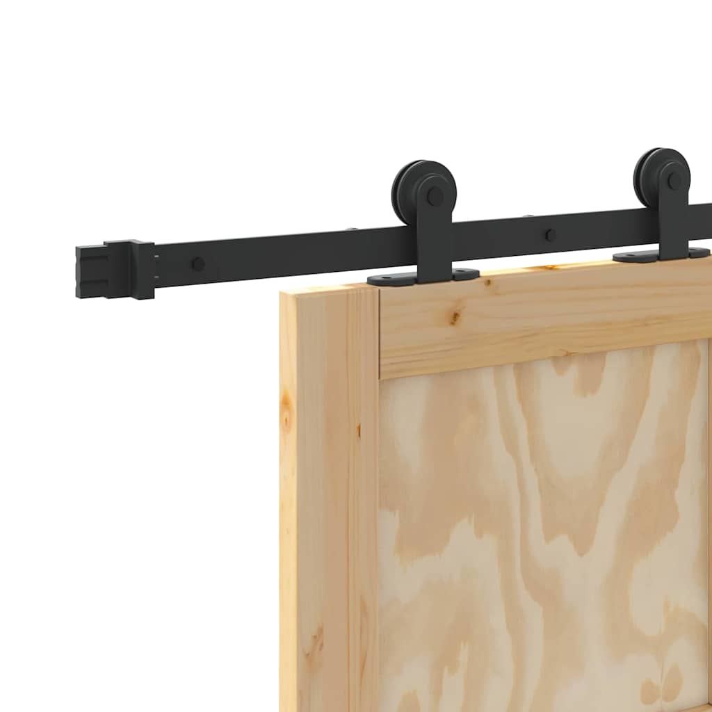 Set di Porte Scorrevoli Naturale e nero 83 x 211 cm