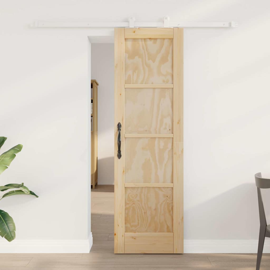 Set di Porte Scorrevoli Naturale e bianco 61 x 198.5 cm