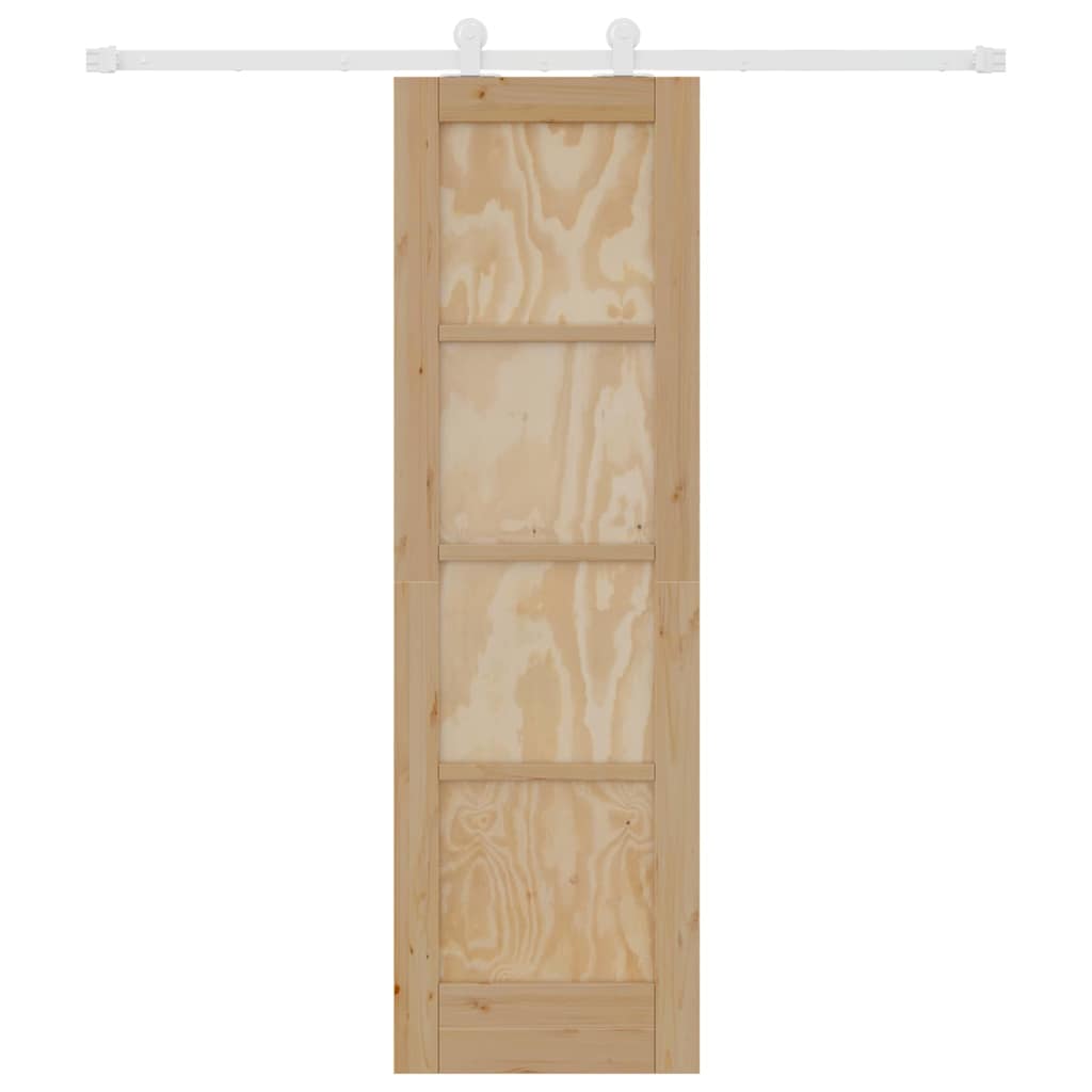 Set di Porte Scorrevoli Naturale e bianco 61 x 198.5 cm