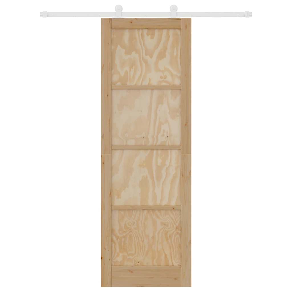 Set di Porte Scorrevoli Naturale e bianco 78 x 232 cm