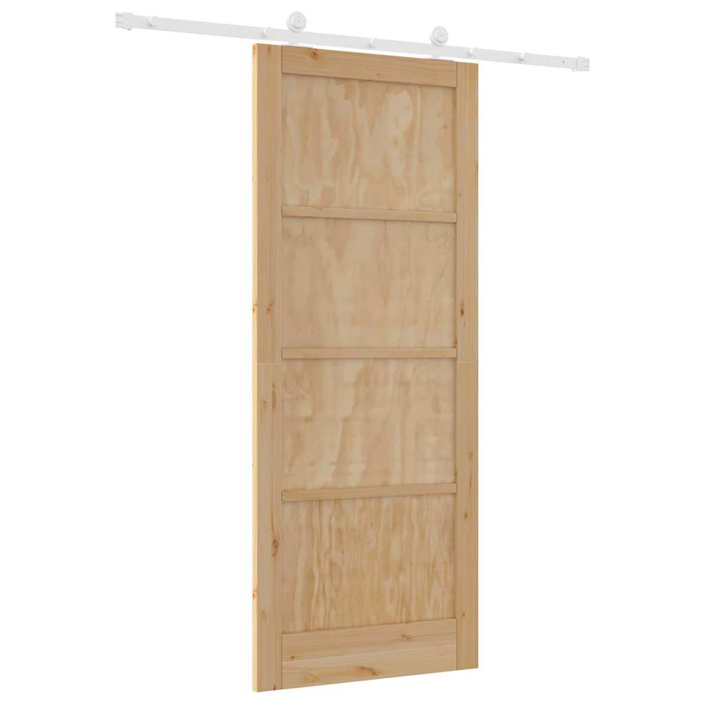 Set di Porte Scorrevoli Naturale e bianco 86 x 211 cm