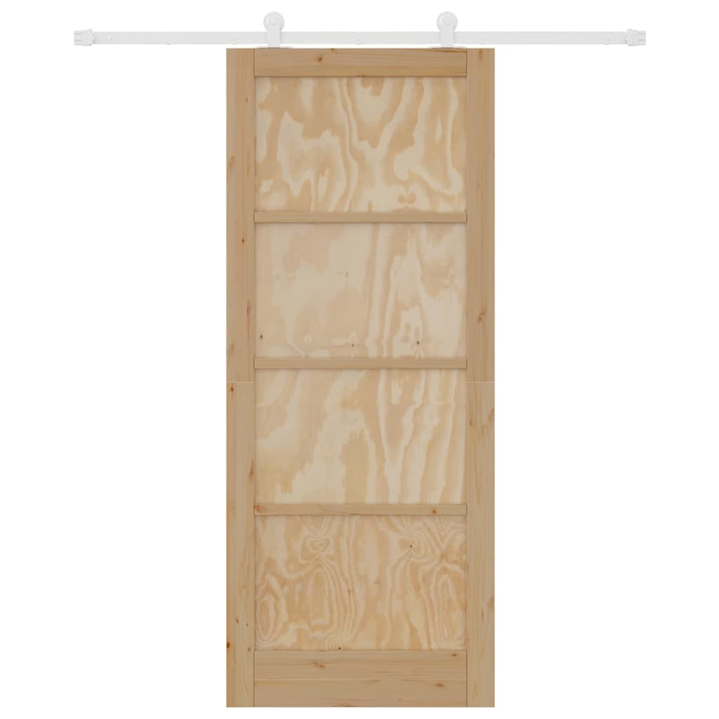 Set di Porte Scorrevoli Naturale e bianco 86 x 211 cm