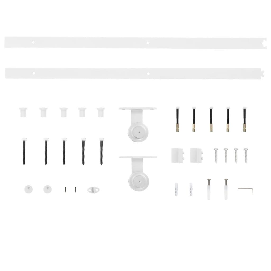 Set di Porte Scorrevoli Naturale e bianco 93 x 202 cm
