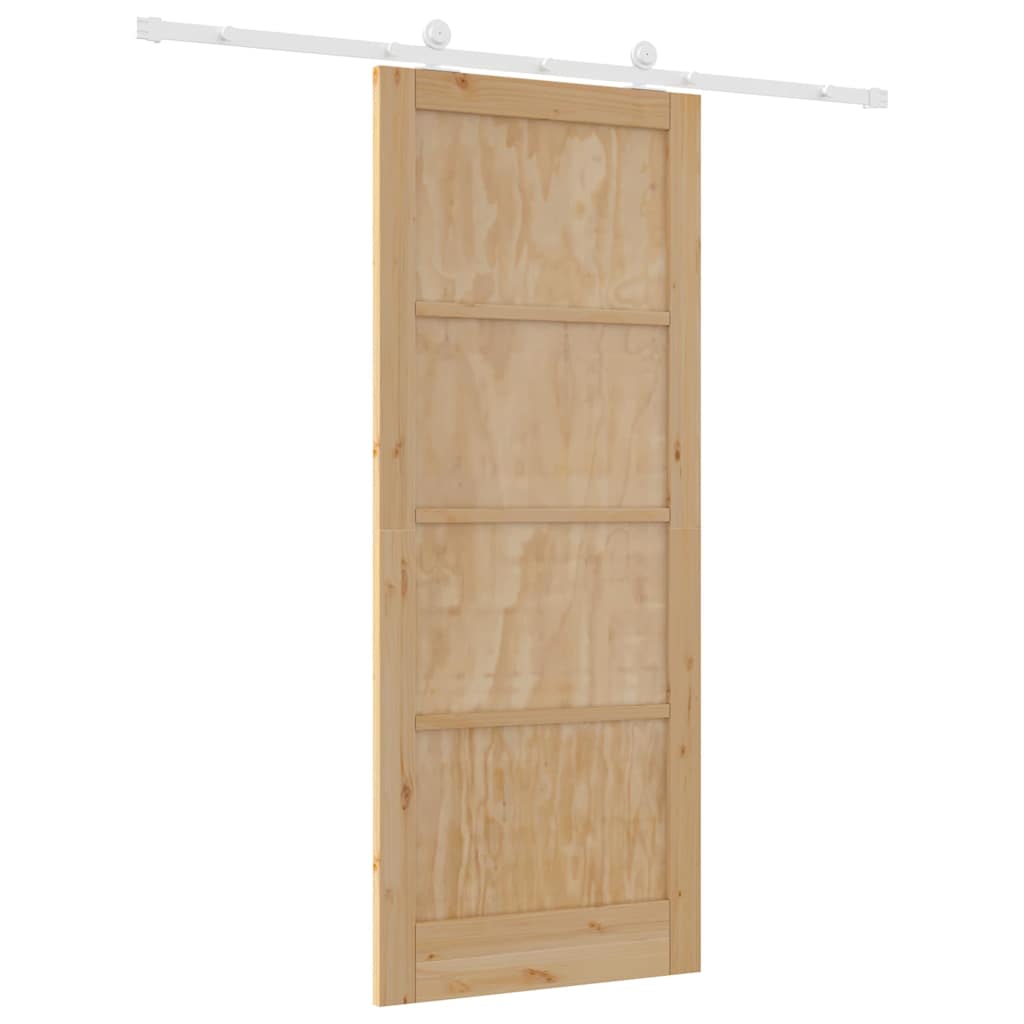 Set di Porte Scorrevoli ORKDAL Naturale e bianco 86 x 211 cm