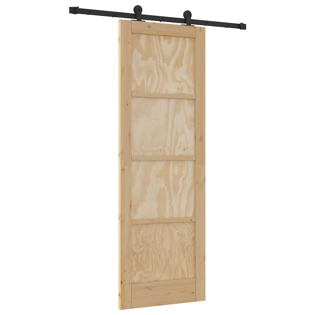 Porta Scorrevole ORKDAL Naturale e nero 73.5 x 211 cm