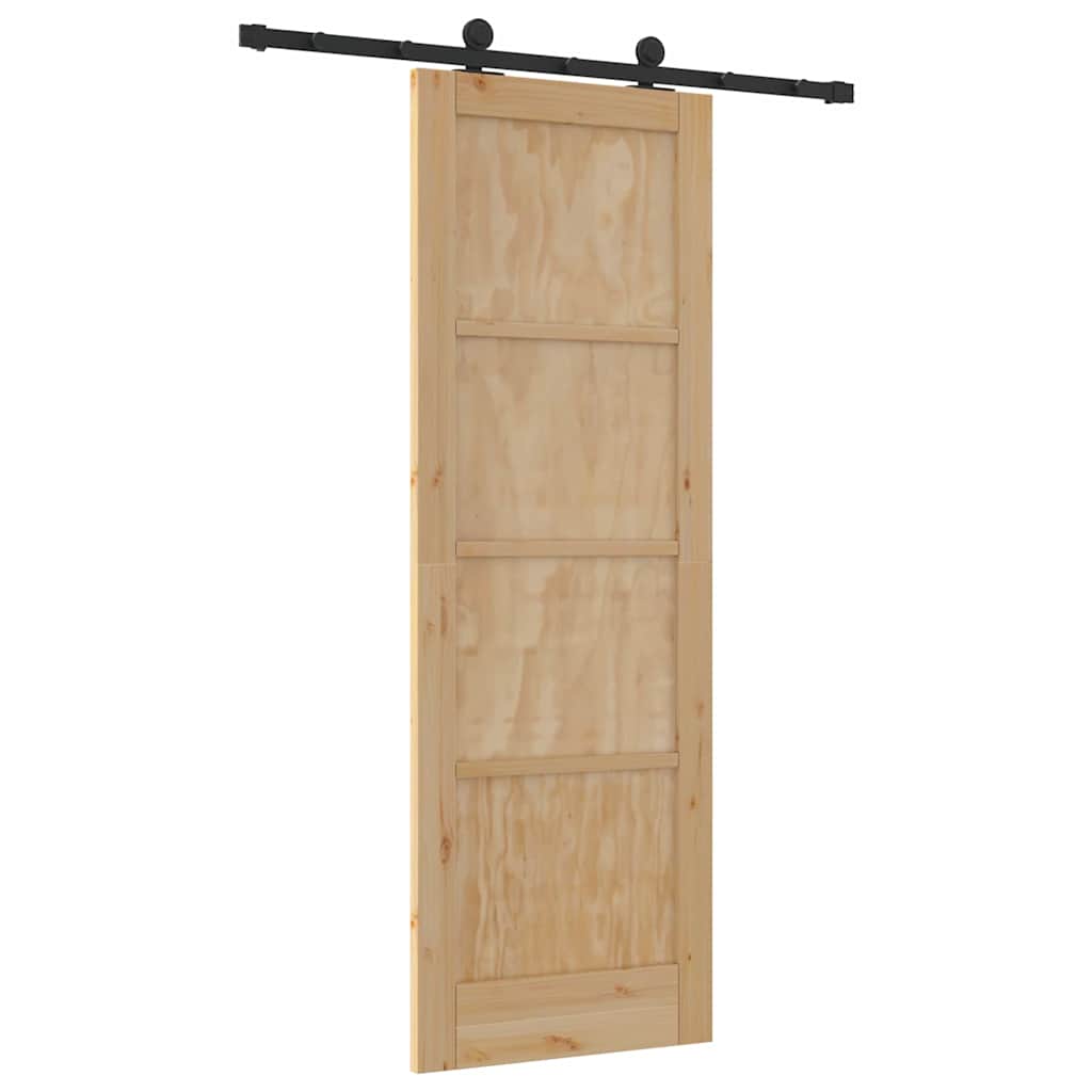 Porta Scorrevole ORKDAL Naturale e nero 73.5 x 211 cm