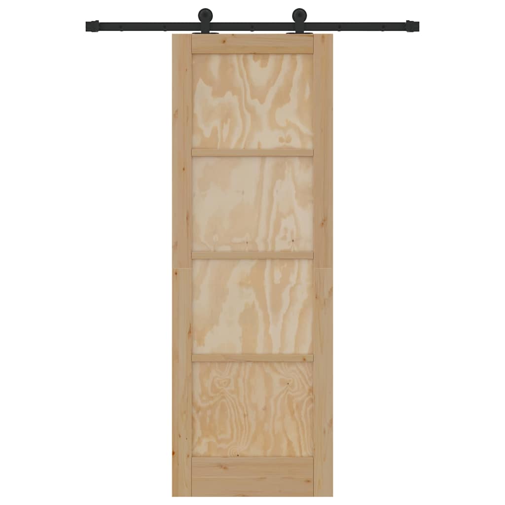 Porta Scorrevole ORKDAL Naturale e nero 73.5 x 211 cm