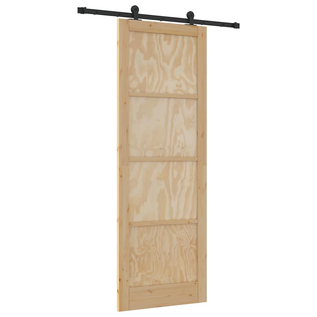 Porta Scorrevole ORKDAL Naturale e nero 83 x 232 cm