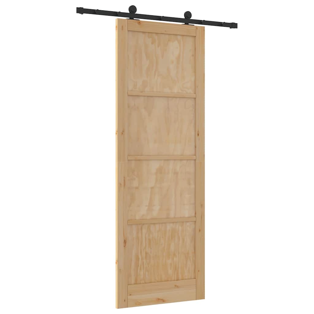 Porta Scorrevole ORKDAL Naturale e nero 83 x 232 cm