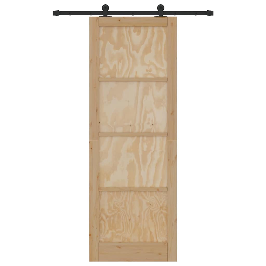 Porta Scorrevole ORKDAL Naturale e nero 83 x 232 cm