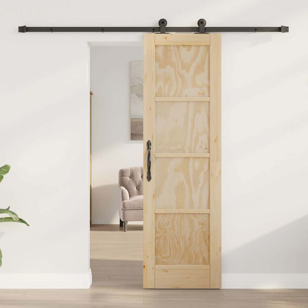 Porta Scorrevole ORKDAL Naturale e nero 61 x 198.5 cm