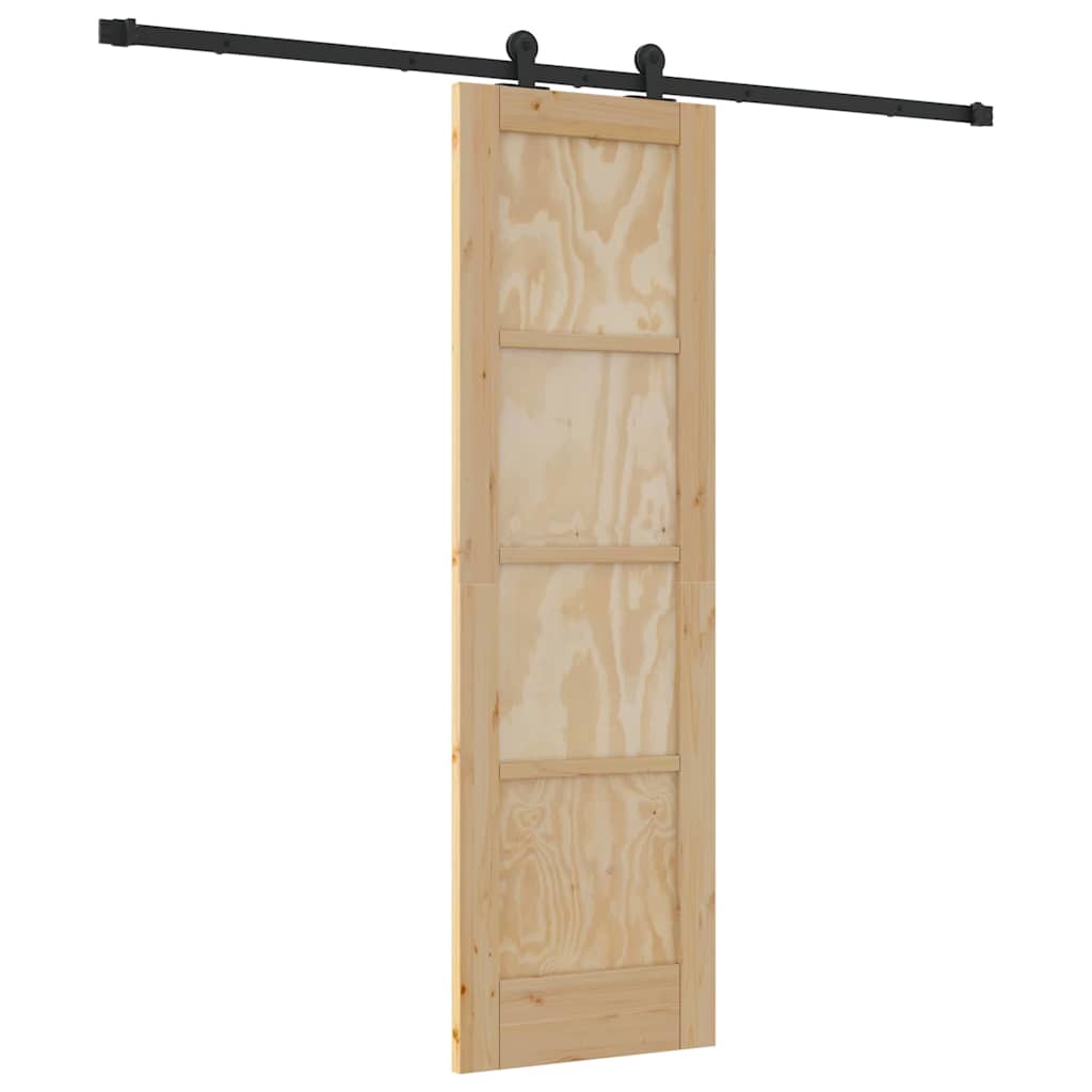 Porta Scorrevole ORKDAL Naturale e nero 61 x 198.5 cm