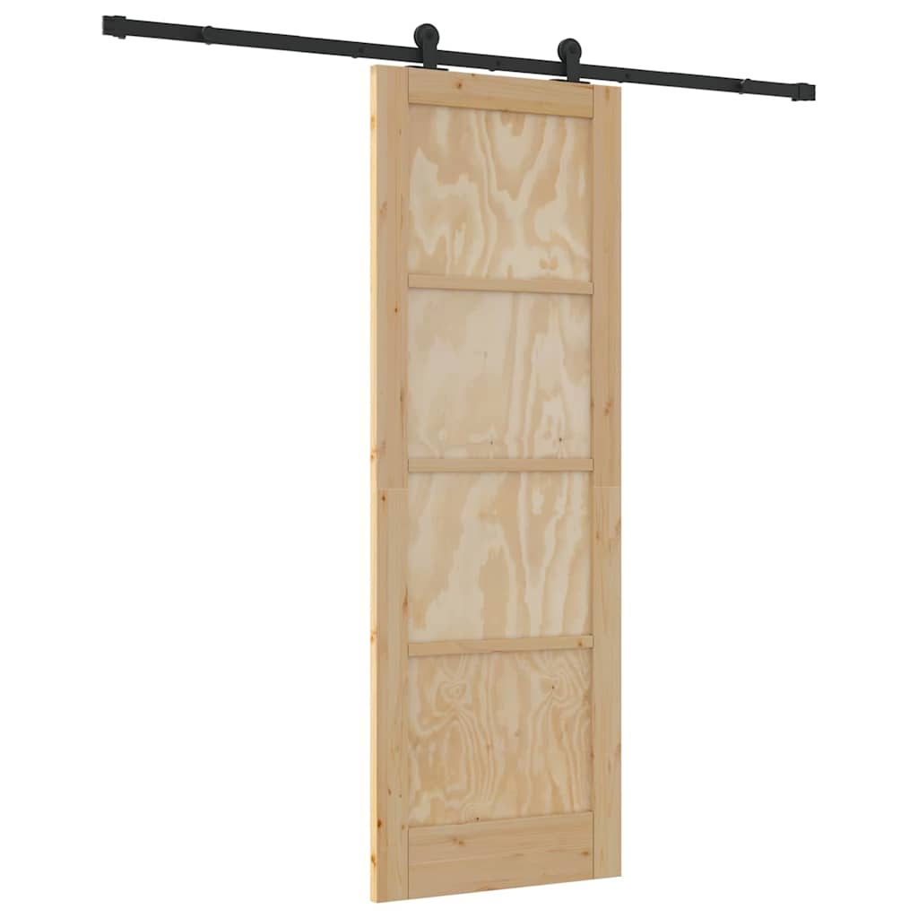 Porta Scorrevole ORKDAL Naturale e nero 73.5 x 211 cm