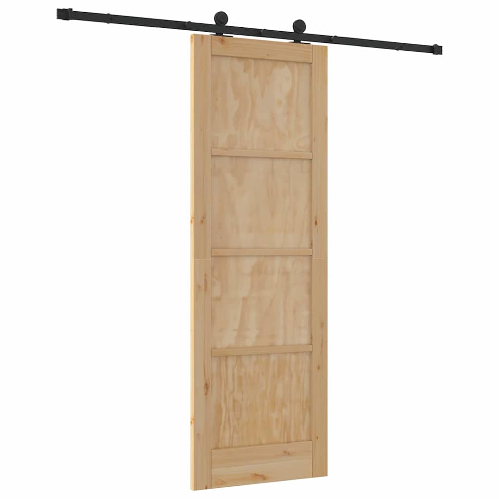Porta Scorrevole ORKDAL Naturale e nero 73.5 x 211 cm