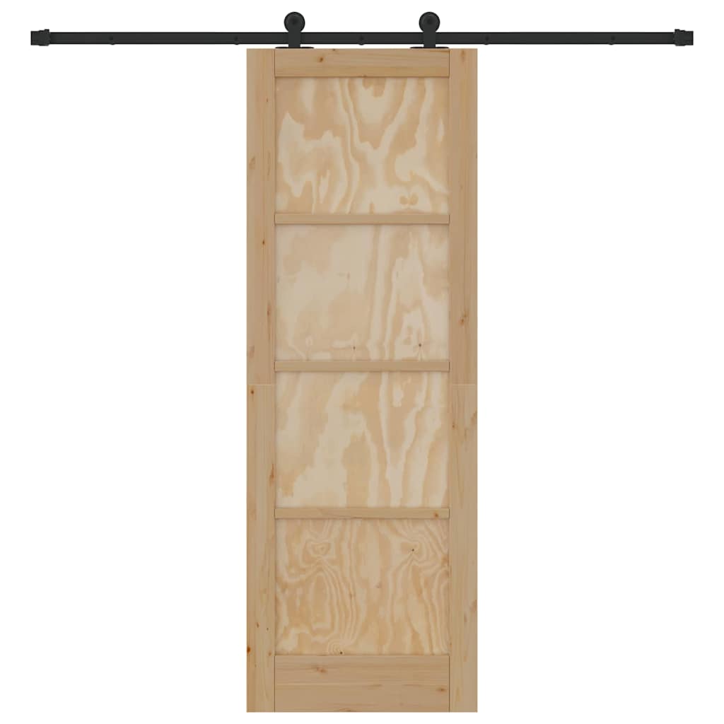 Porta Scorrevole ORKDAL Naturale e nero 73.5 x 211 cm
