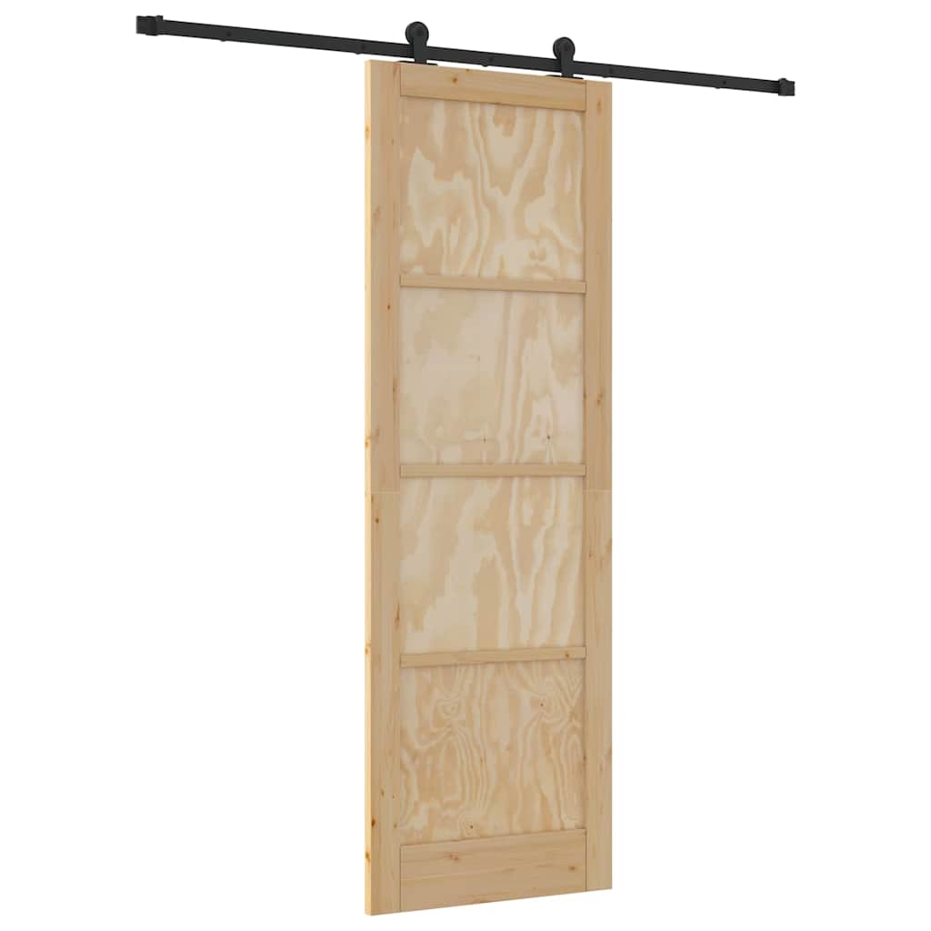 Porta Scorrevole ORKDAL Naturale e nero 78 x 232 cm