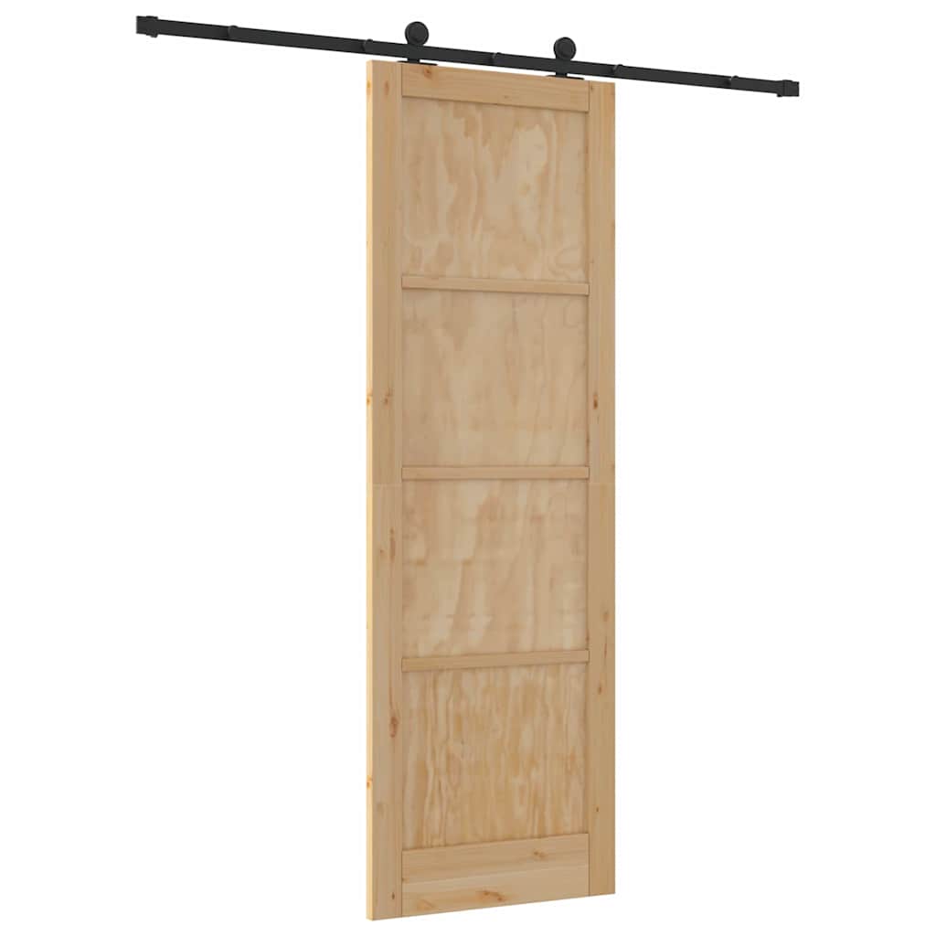 Porta Scorrevole ORKDAL Naturale e nero 78 x 232 cm
