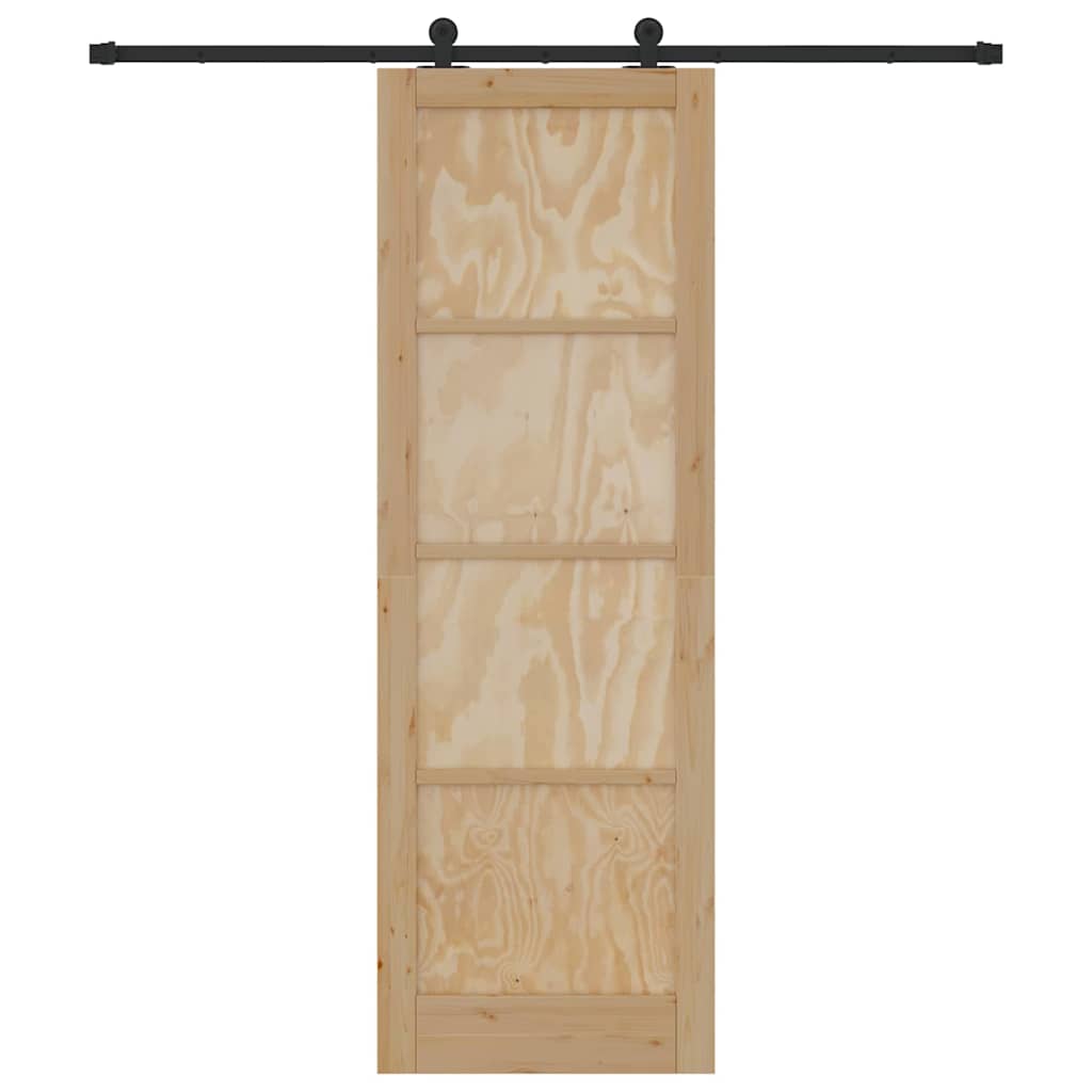 Porta Scorrevole ORKDAL Naturale e nero 78 x 232 cm