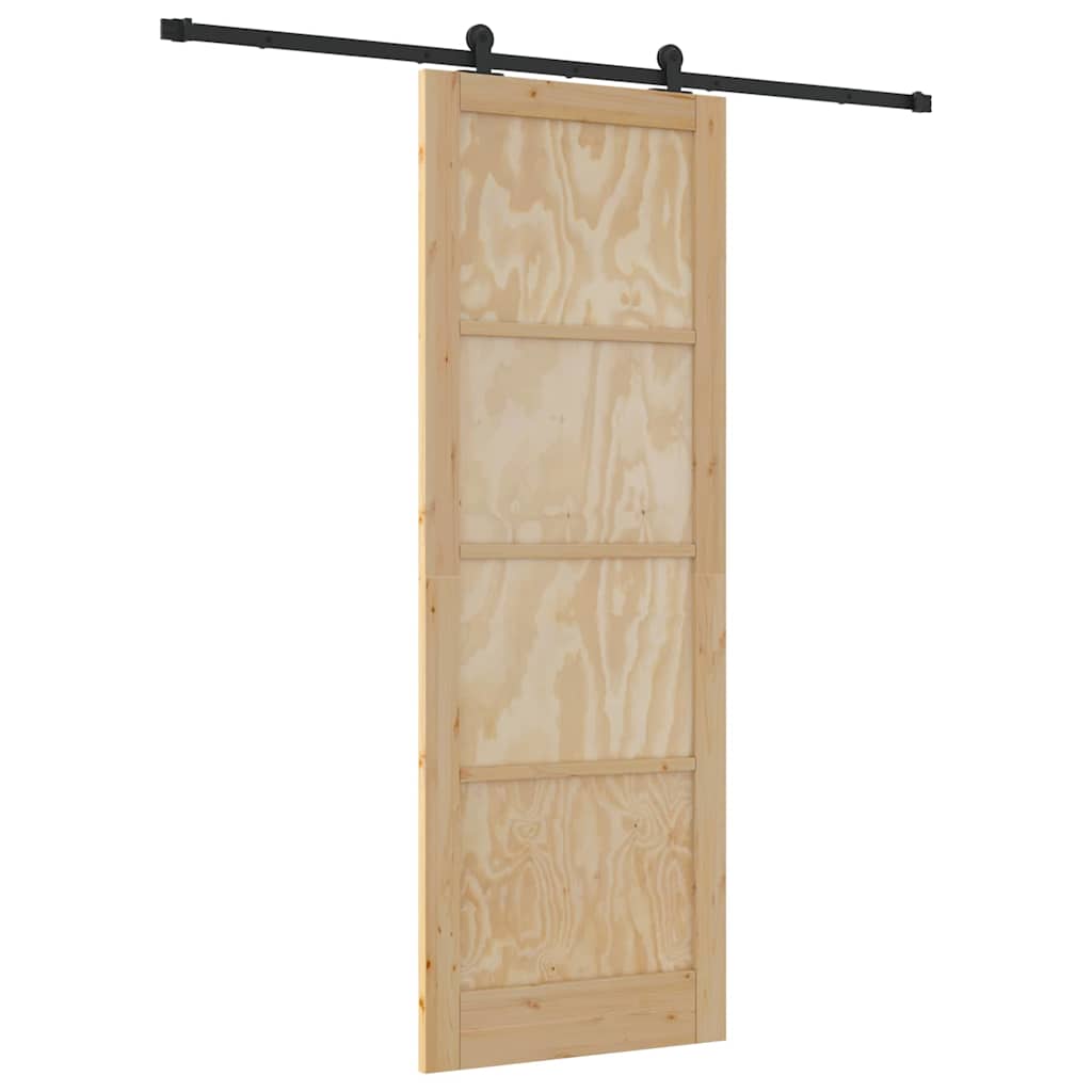 Porta Scorrevole ORKDAL Naturale e nero 83 x 232 cm