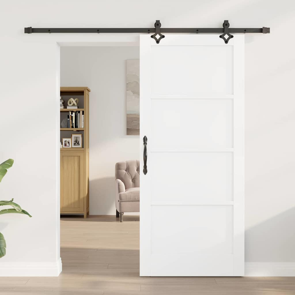 Porta Scorrevole Bianco e nero 86 x 198.5 cm