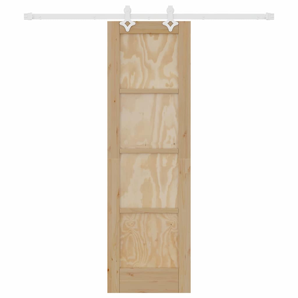 Porta Scorrevole Naturale e bianco 61 x 198.5 cm