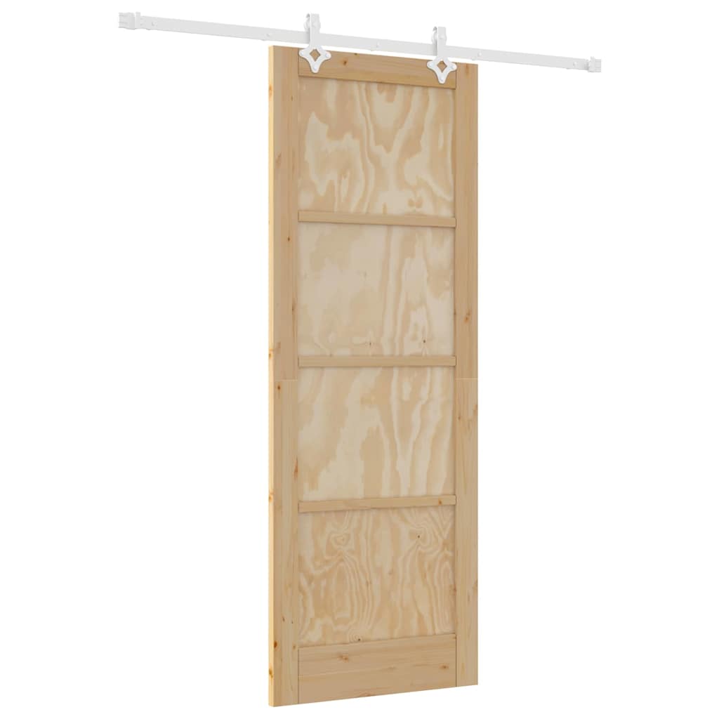 Porta Scorrevole Naturale e bianco 78 x 211 cm