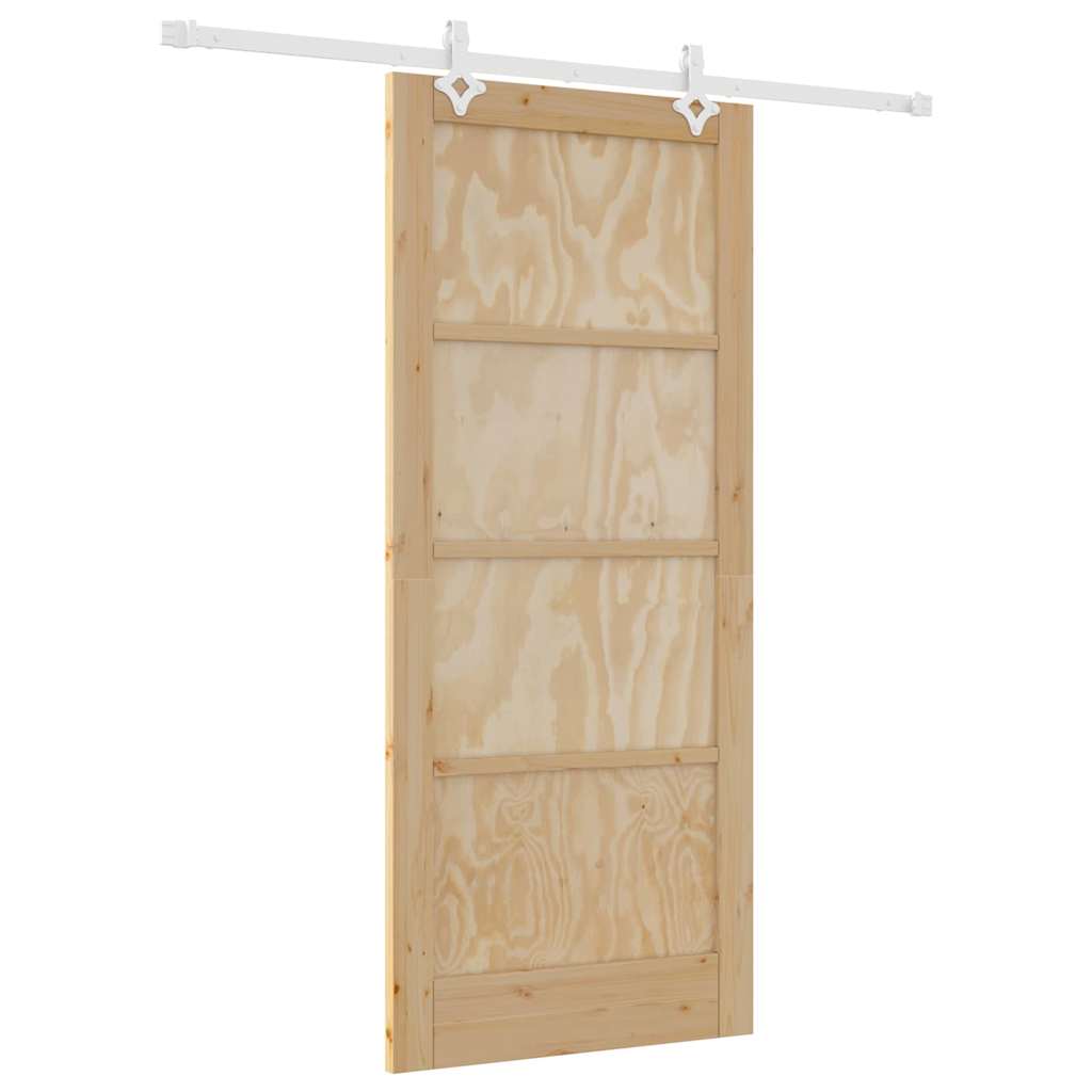 Porta Scorrevole Naturale e bianco 86 x 198.5 cm