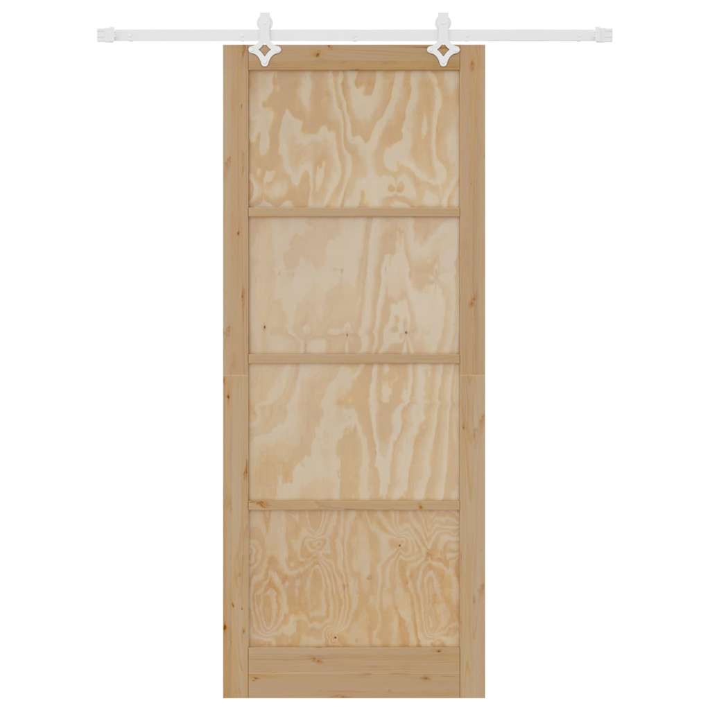 Porta Scorrevole Naturale e bianco 93 x 232 cm