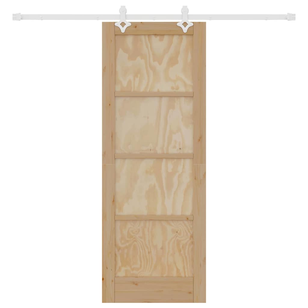 Porta Scorrevole Naturale e bianco 73.5 x 198.5 cm