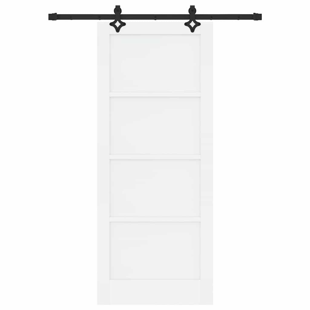 Set Porta Scorrevole ORKDAL Bianco e nero 83 x 202 cm