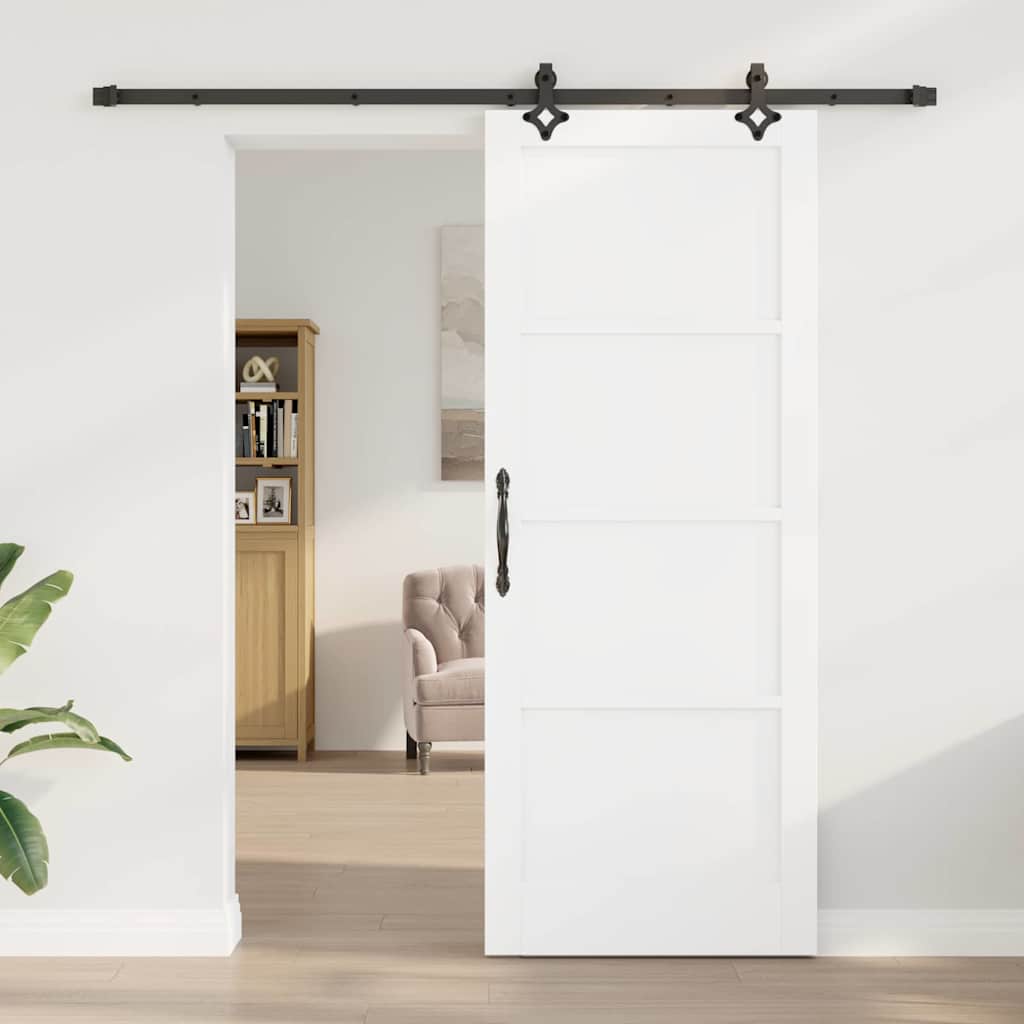Set Porta Scorrevole ORKDAL Bianco e nero 83 x 211 cm