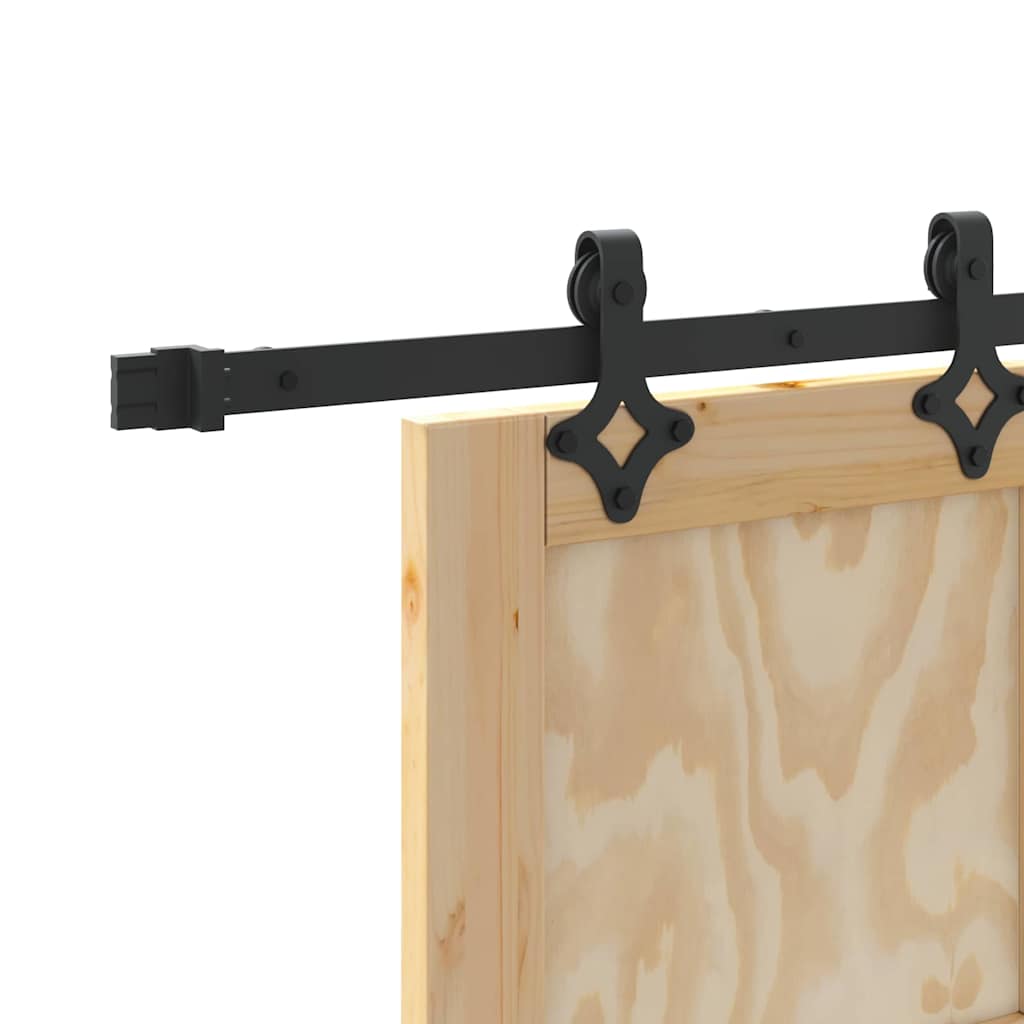 Set Porta Scorrevole ORKDAL Naturale e nero 83 x 232 cm