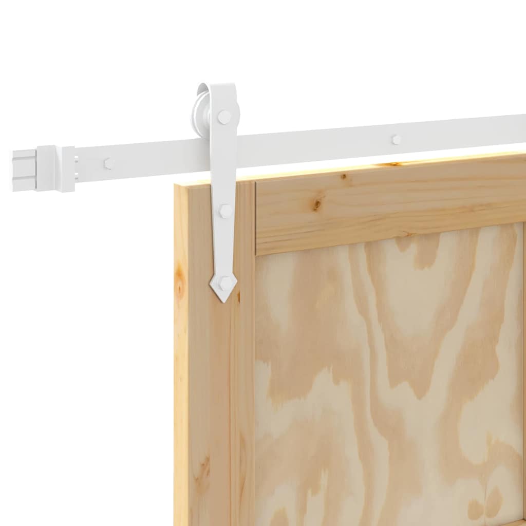 Porta Scorrevole Naturale e bianco 93 x 202 cm