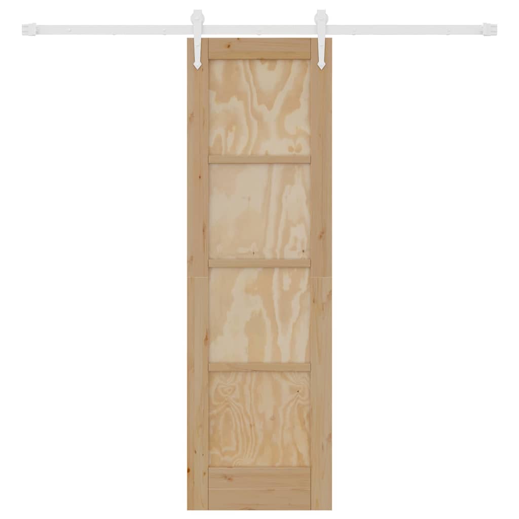 Porta Scorrevole Naturale e bianco 61 x 198.5 cm