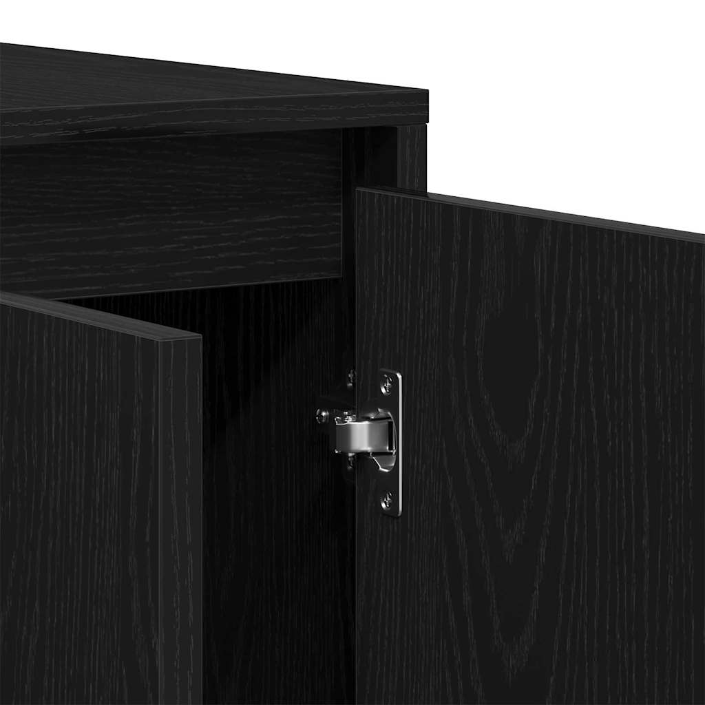 Credenza Rovere Nero 120 x 41 x 75 cm Legno ingegnerizzato