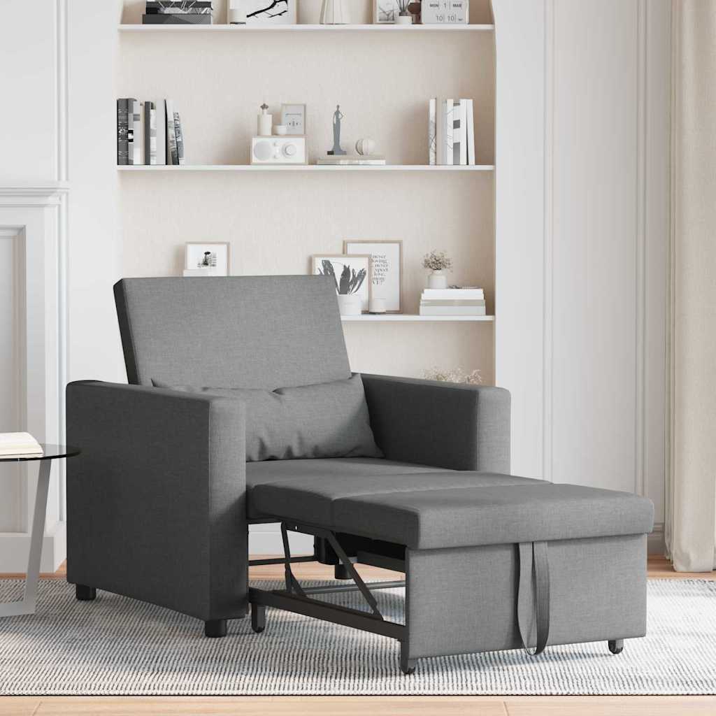 Divano Letto Singolo Grigio scuro 90 x 165 x 87 cm Tessuto