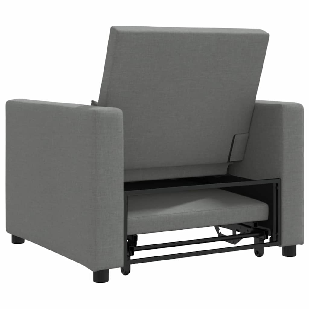 Divano Letto Singolo Grigio scuro 90 x 165 x 87 cm Tessuto