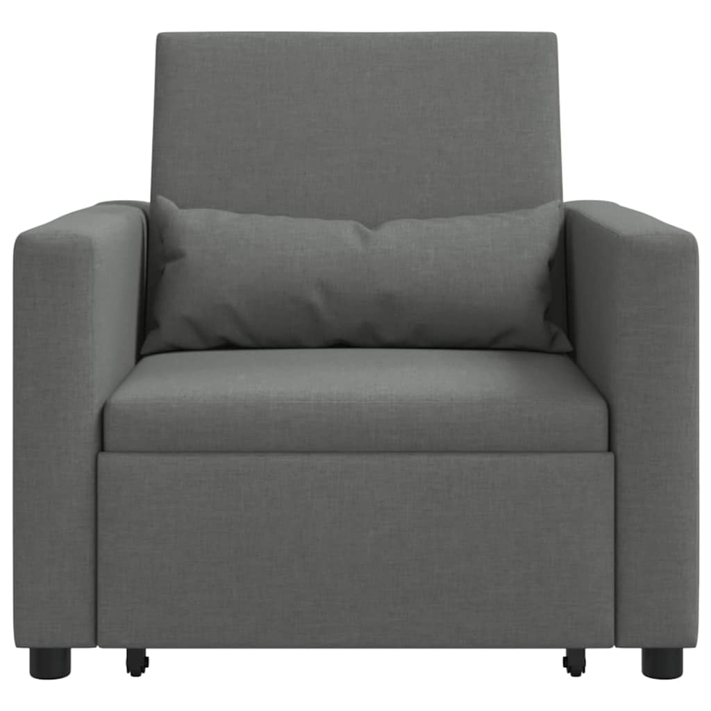 Divano Letto Singolo Grigio scuro 90 x 165 x 87 cm Tessuto