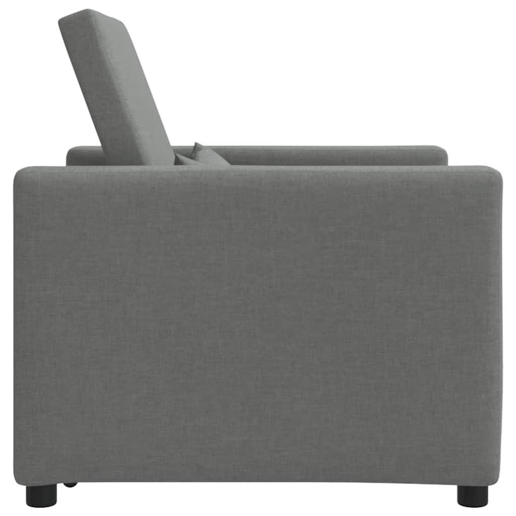 Divano Letto Singolo Grigio scuro 90 x 165 x 87 cm Tessuto