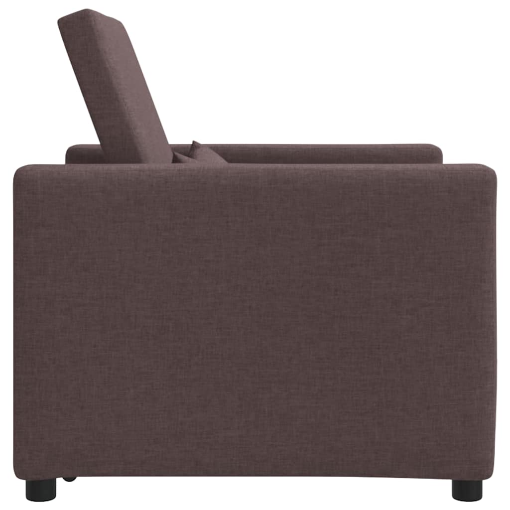 Divano Letto Singolo Marrone scuro 90 x 165 x 87 cm Tessuto