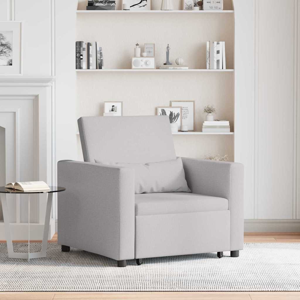 Divano Letto Singolo Grigio nuvola 90 x 165 x 87 cm Tessuto