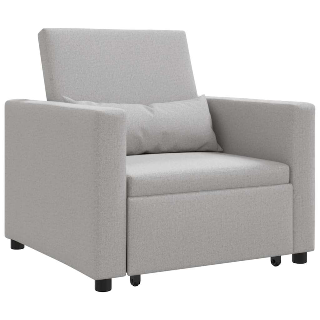 Divano Letto Singolo Grigio nuvola 90 x 165 x 87 cm Tessuto