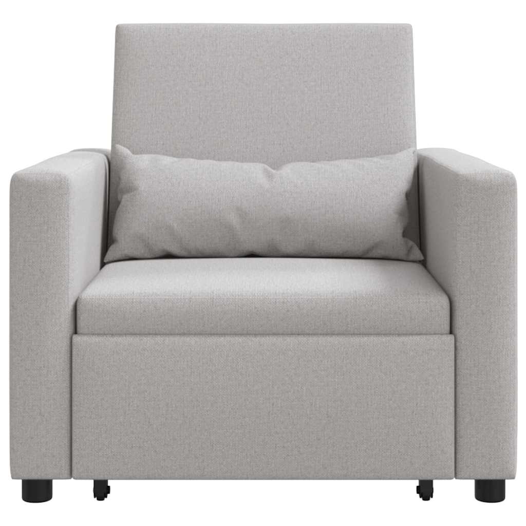 Divano Letto Singolo Grigio nuvola 90 x 165 x 87 cm Tessuto